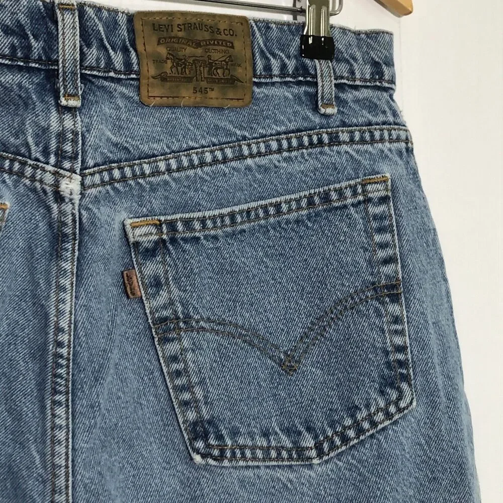 Levi Strauss 545 Jeans Mens 36 30 Blue Vintage Brown Tab 1995 Loose Fit